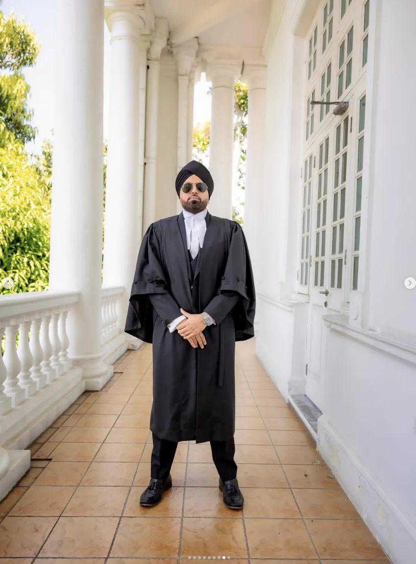 Harminder Singh Dhillon at the High Court colonnade
